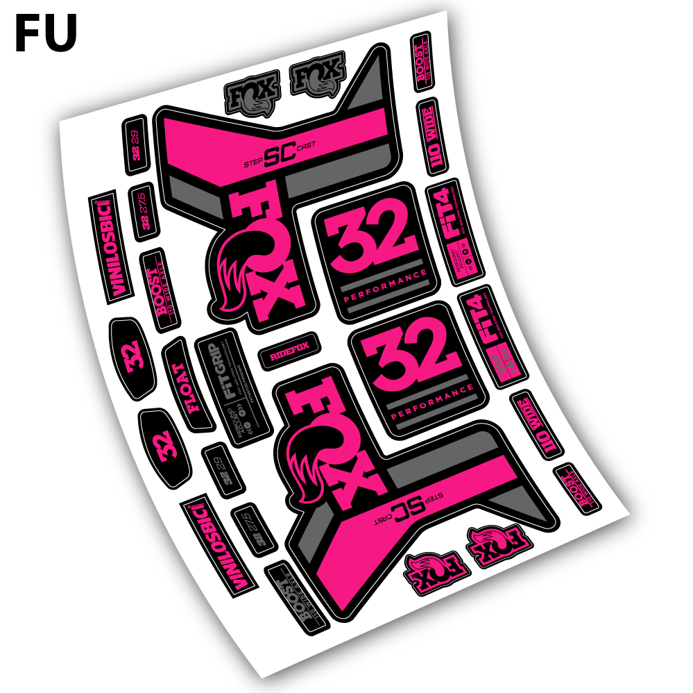 Aufkleber, Fox 32 Performance SC 2019 Sticker Vinyl