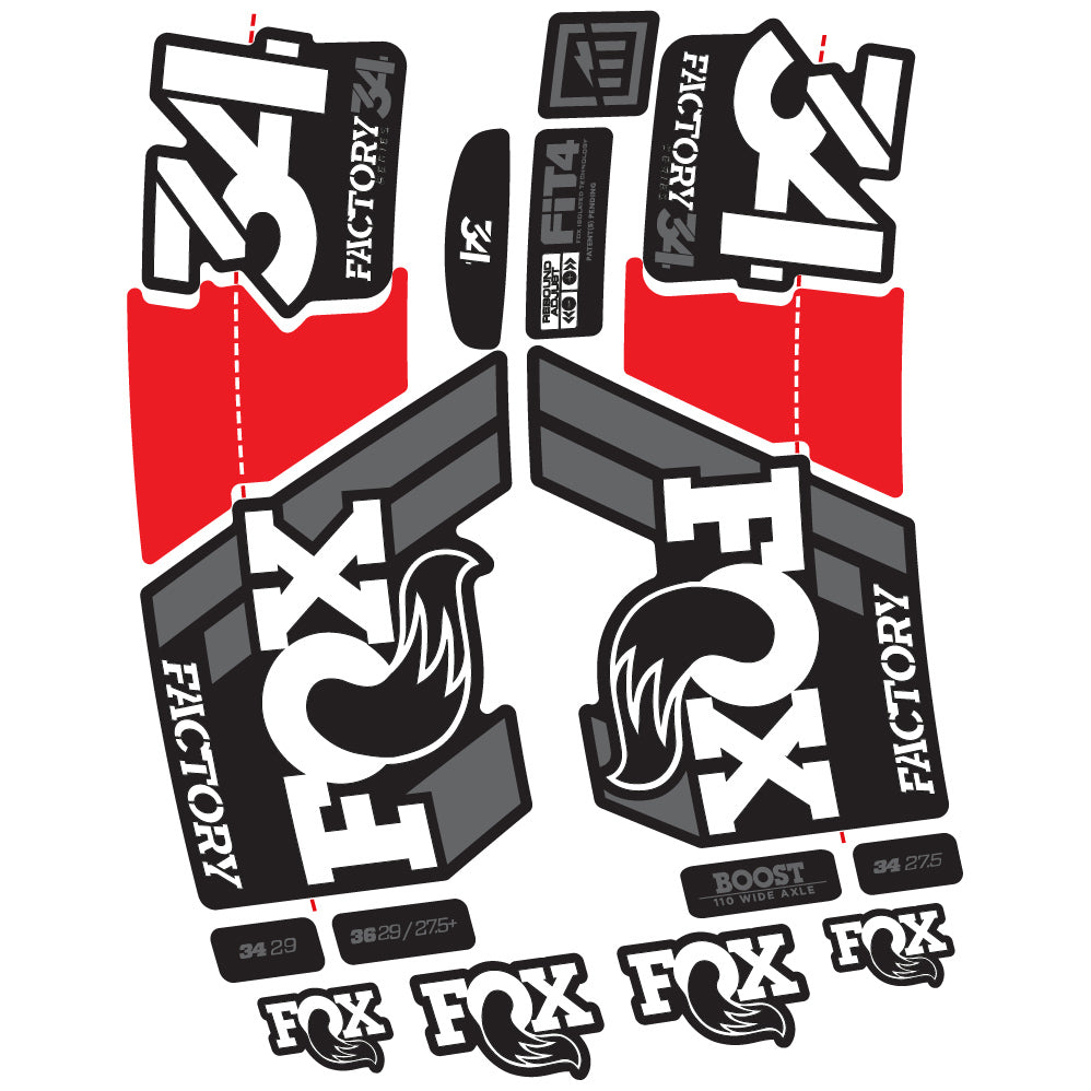 Aufkleber Fox 34 Factory 2019 Fahrradgabel Aufkleber Vinyl