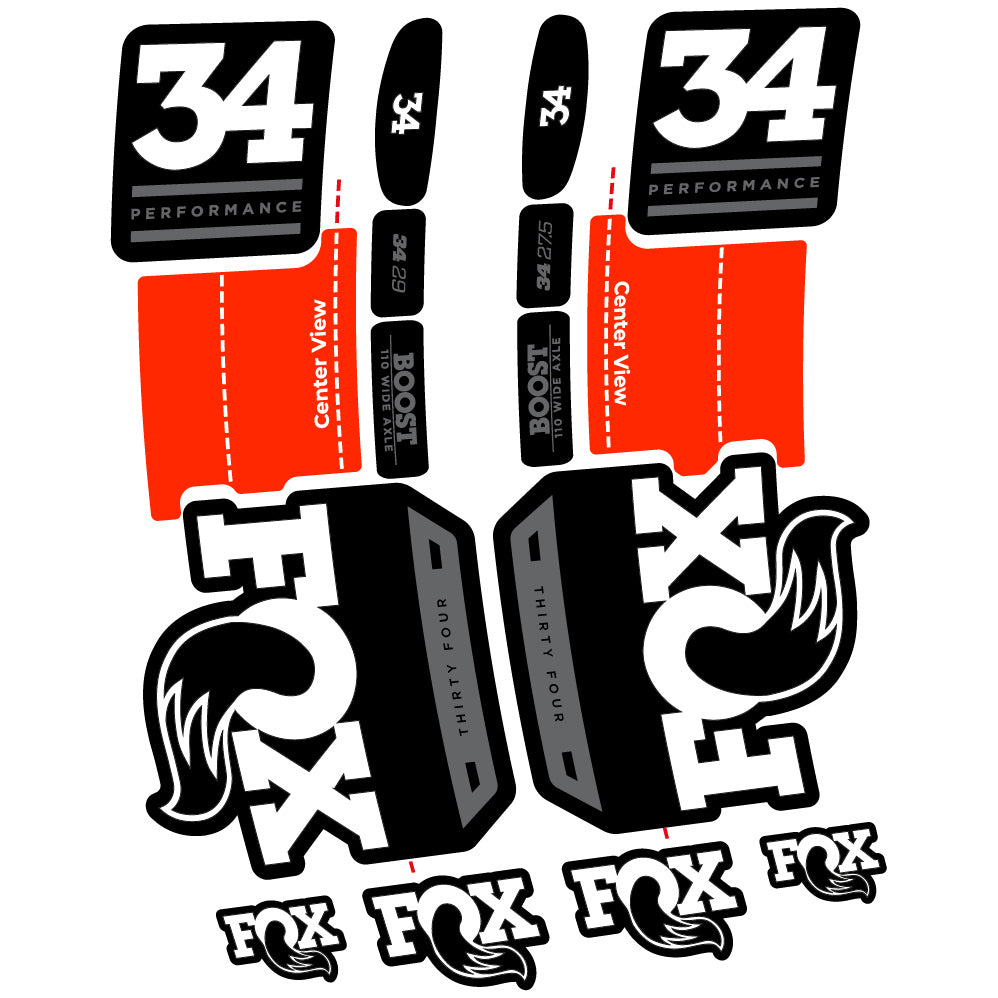 Aufkleber Fox 34 Performance 2019 Fahrradgabel Aufkleber Vinyl