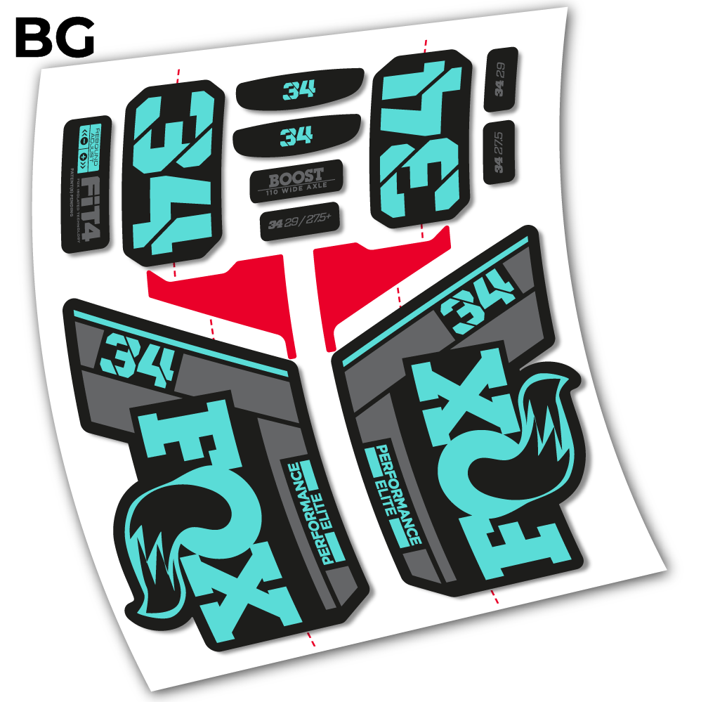 Aufkleber, Fox 34 Performance Elite 2021, Vinyl-Aufkleber