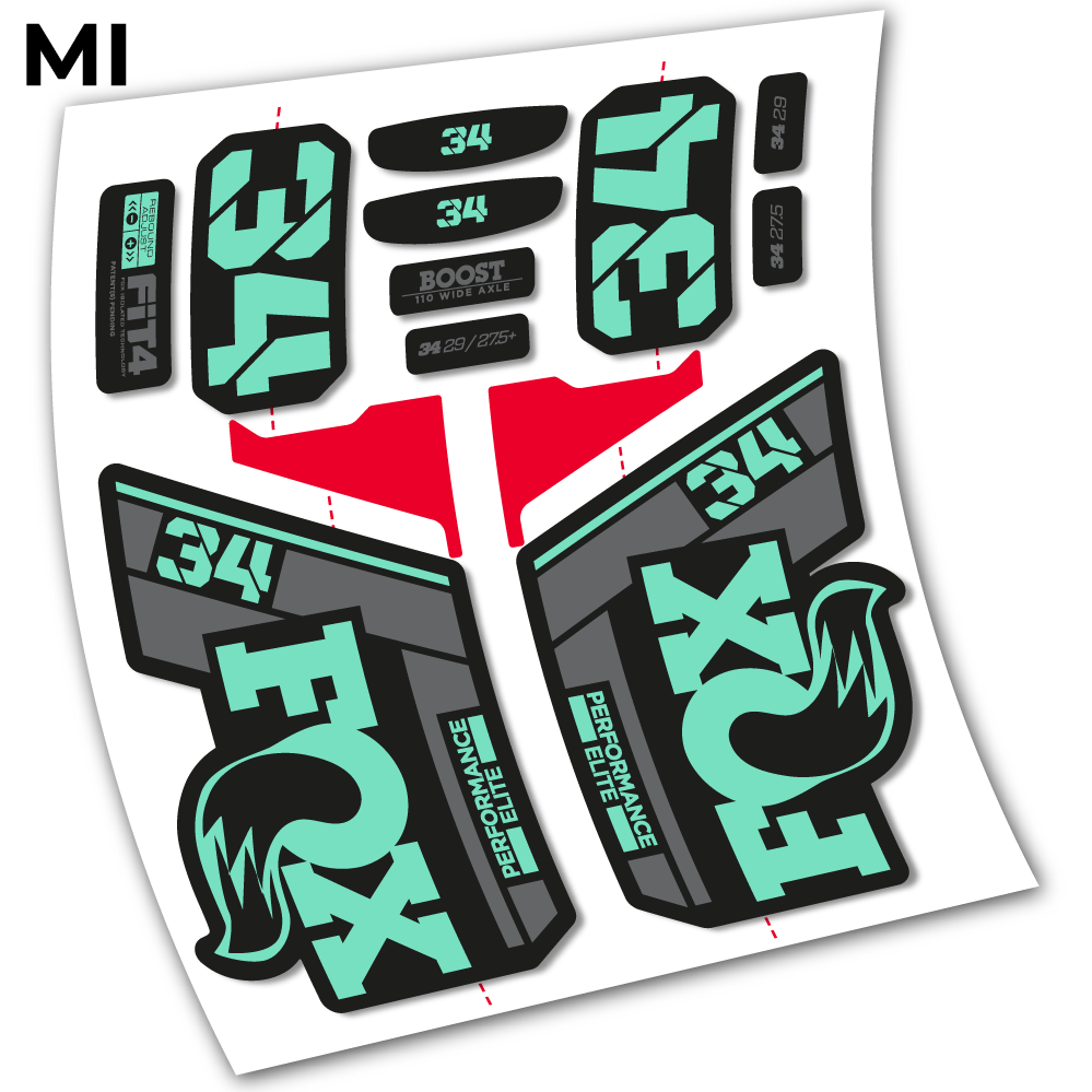 Aufkleber, Fox 34 Performance Elite 2021, Vinyl-Aufkleber
