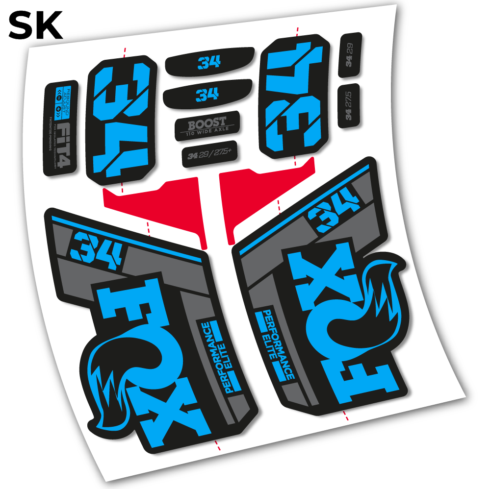 Aufkleber, Fox 34 Performance Elite 2021, Vinyl-Aufkleber