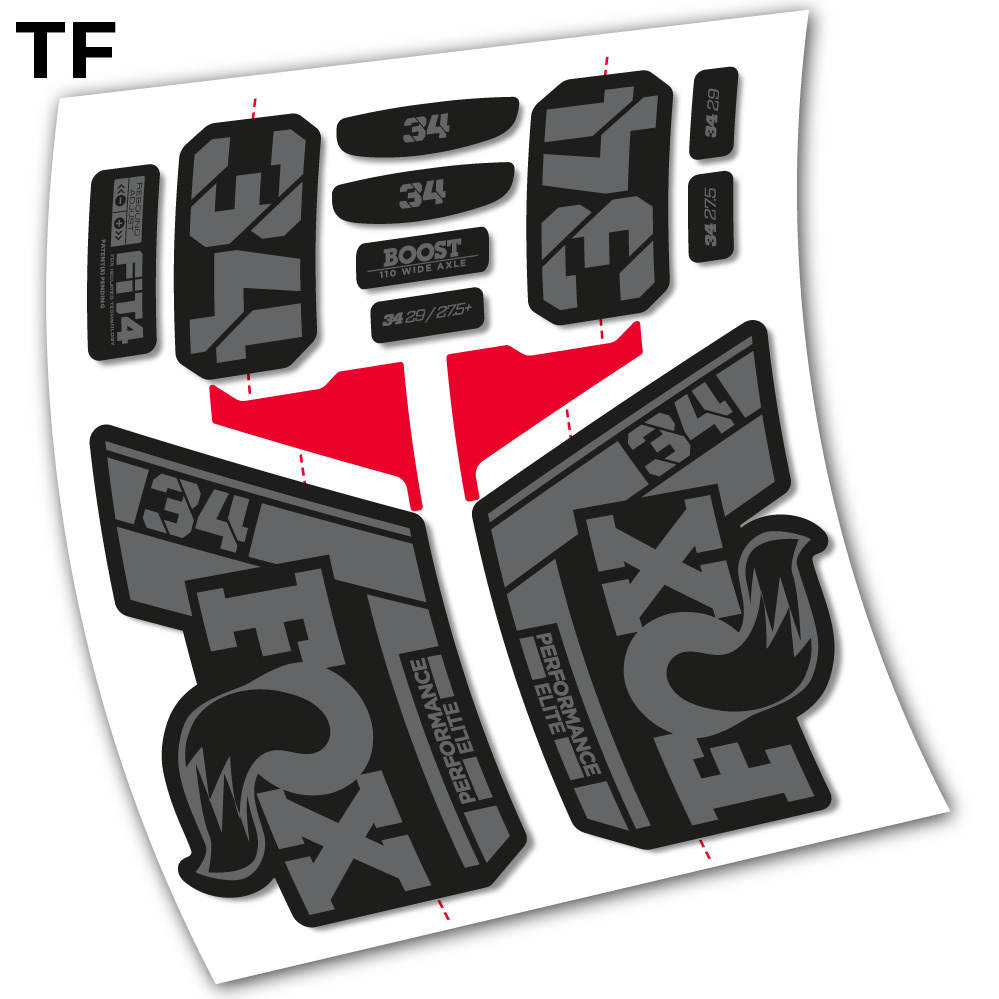 Aufkleber, Fox 34 Performance Elite 2021, Vinyl-Aufkleber