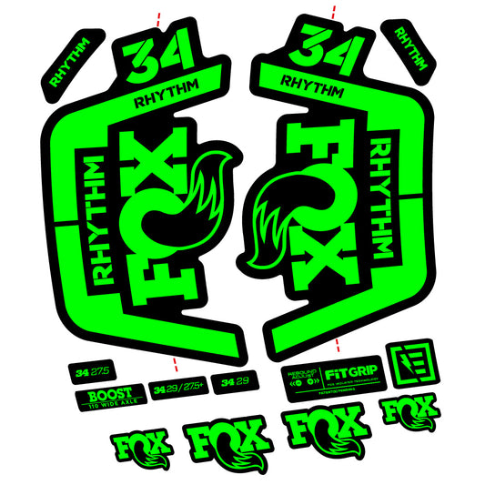 Aufkleber Fox 34 Rhythm 2019 Fahrradgabel Aufkleber Vinyl