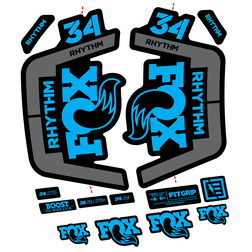 Aufkleber Fox 34 Rhythm 2019 Fahrradgabel Aufkleber Vinyl