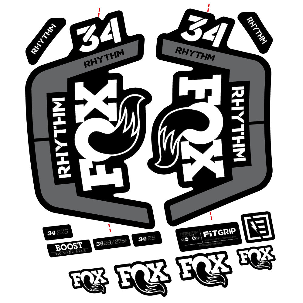 Aufkleber Fox 34 Rhythm 2019 Fahrradgabel Aufkleber Vinyl