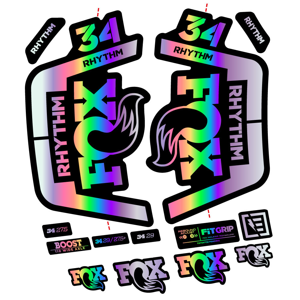 Aufkleber Fox 34 Rhythm 2019 Fahrradgabel Aufkleber Vinyl