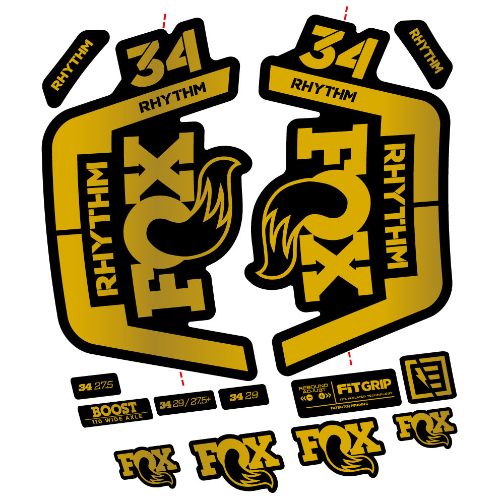 Aufkleber Fox 34 Rhythm 2019 Fahrradgabel Aufkleber Vinyl