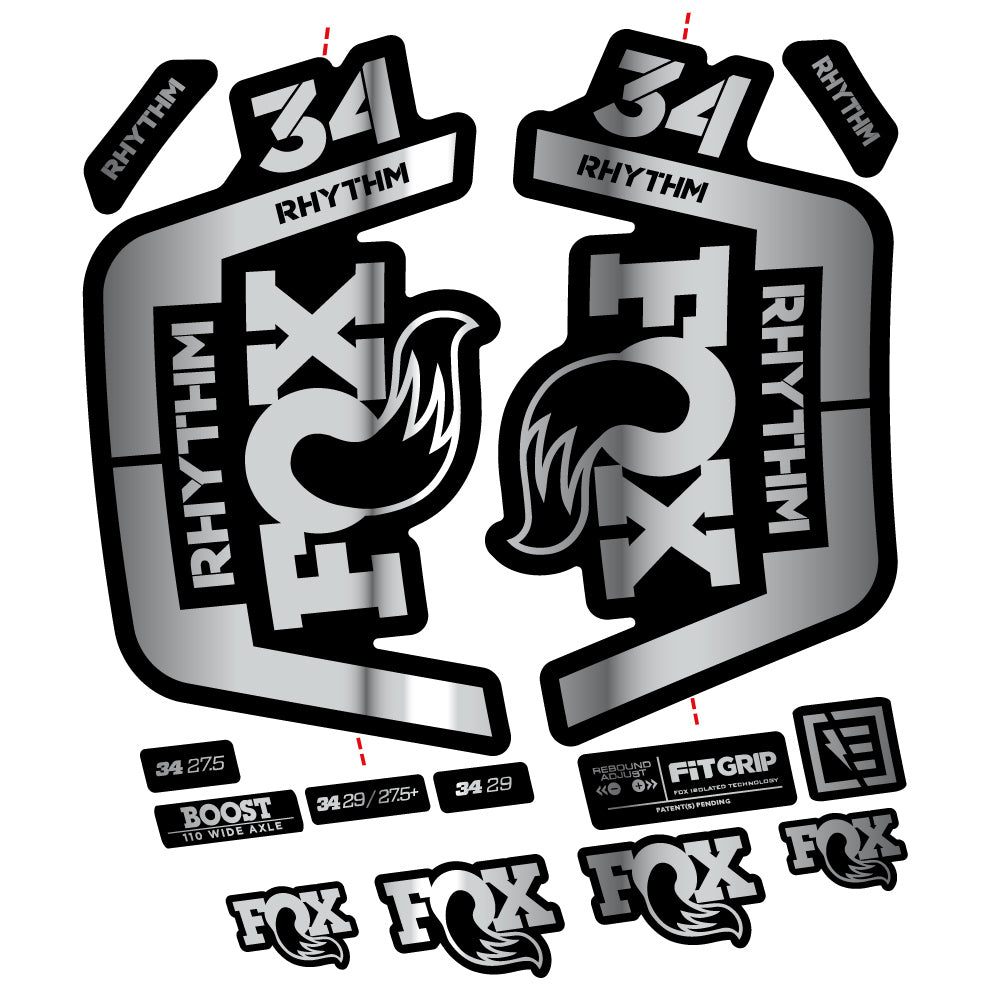 Aufkleber Fox 34 Rhythm 2019 Fahrradgabel Aufkleber Vinyl