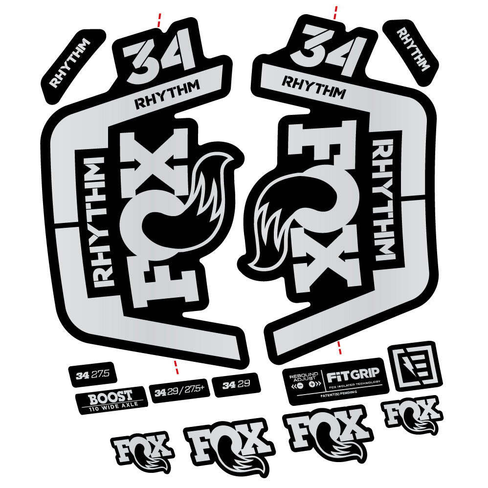Aufkleber Fox 34 Rhythm 2019 Fahrradgabel Aufkleber Vinyl
