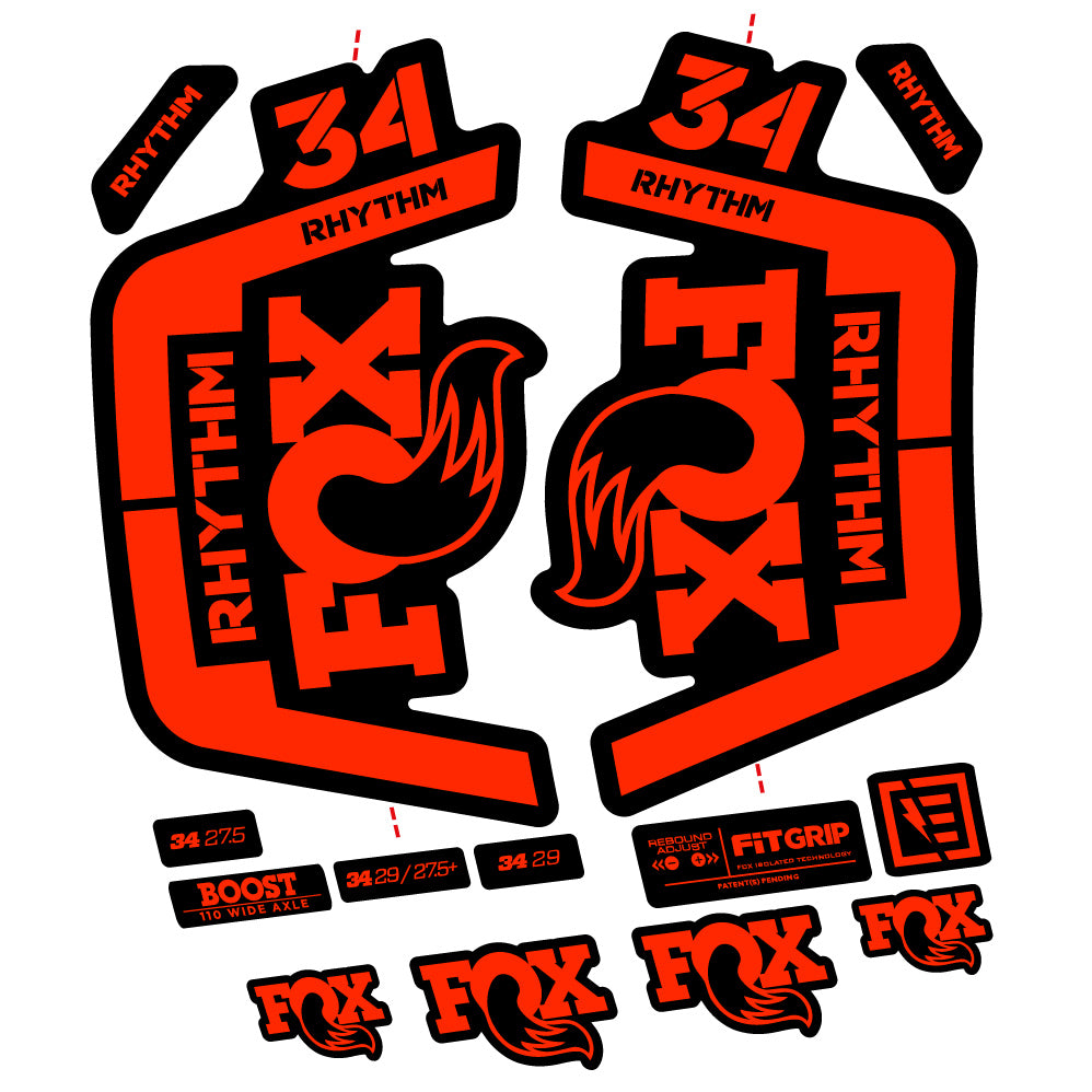 Aufkleber Fox 34 Rhythm 2019 Fahrradgabel Aufkleber Vinyl