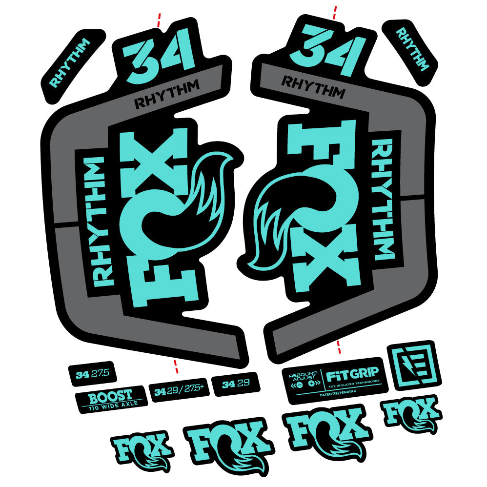 Aufkleber Fox 34 Rhythm 2019 Fahrradgabel Aufkleber Vinyl