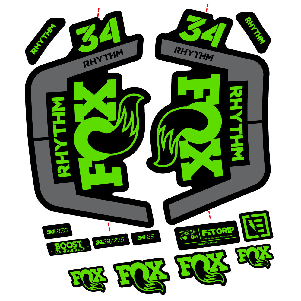 Aufkleber Fox 34 Rhythm 2019 Fahrradgabel Aufkleber Vinyl