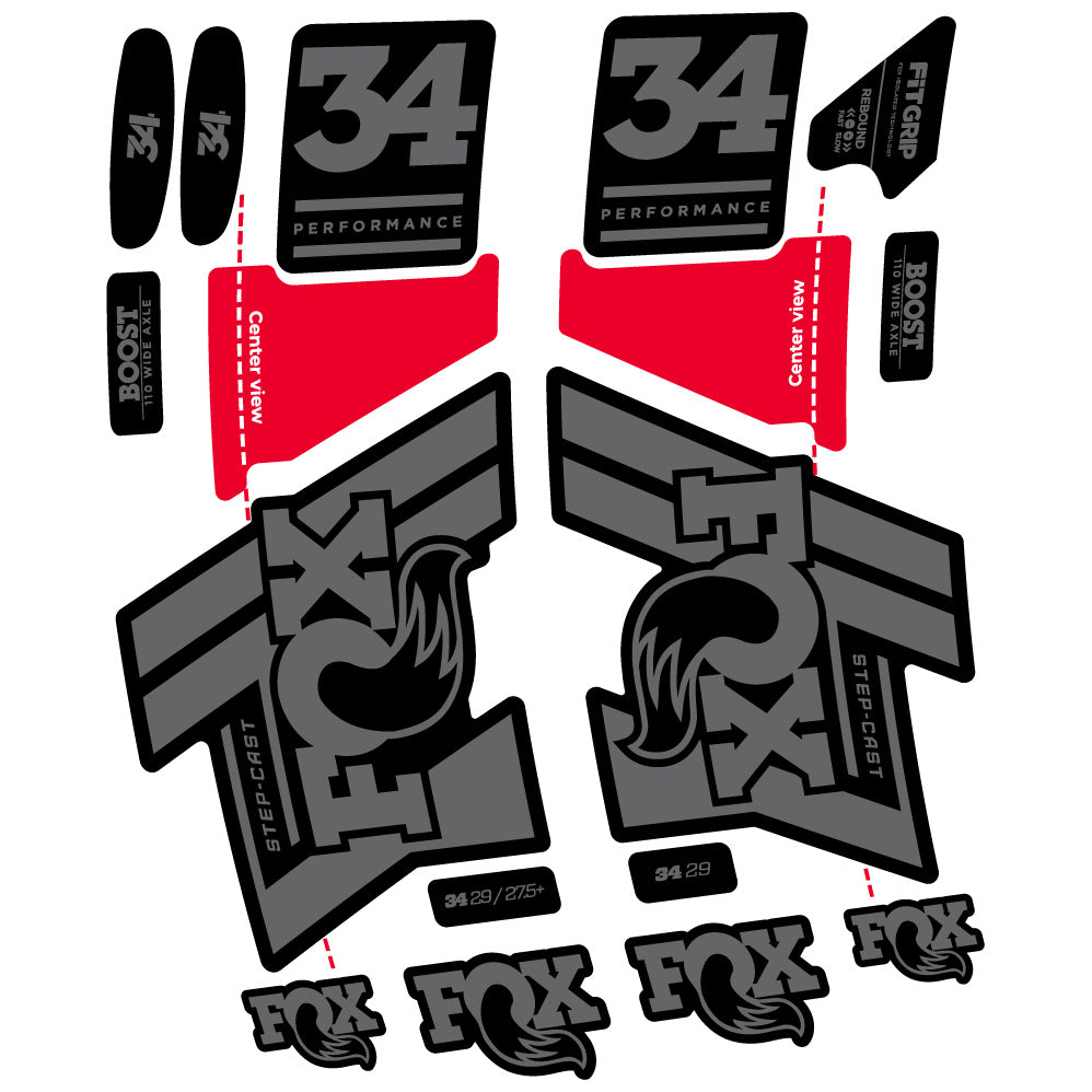 Aufkleber Fox 34 SC Performance 2019 Fahrradgabel Sticker Vinyl