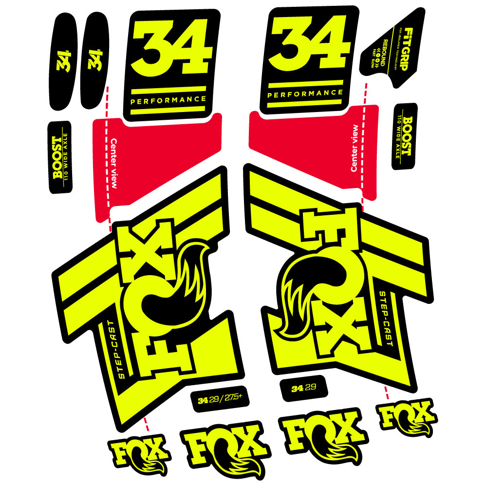Aufkleber Fox 34 SC Performance 2019 Fahrradgabel Sticker Vinyl