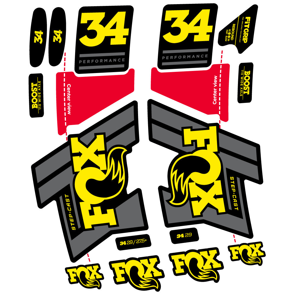 Aufkleber Fox 34 SC Performance 2019 Fahrradgabel Sticker Vinyl