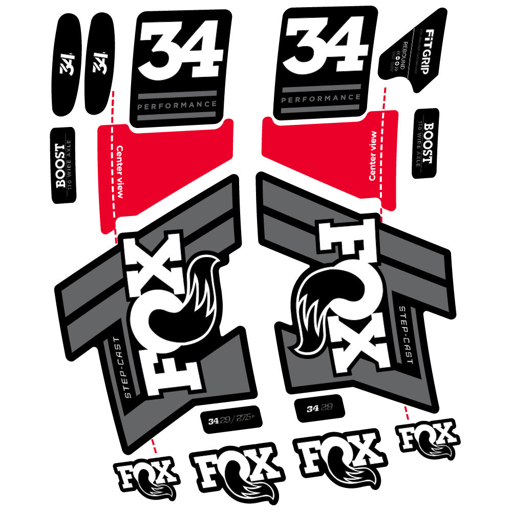 Aufkleber Fox 34 SC Performance 2019 Fahrradgabel Sticker Vinyl