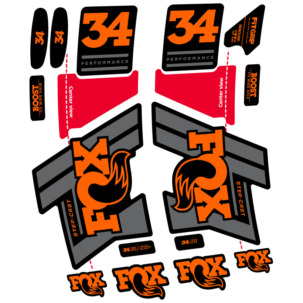 Aufkleber Fox 34 SC Performance 2019 Fahrradgabel Sticker Vinyl