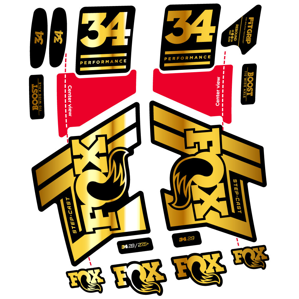 Aufkleber Fox 34 SC Performance 2019 Fahrradgabel Sticker Vinyl