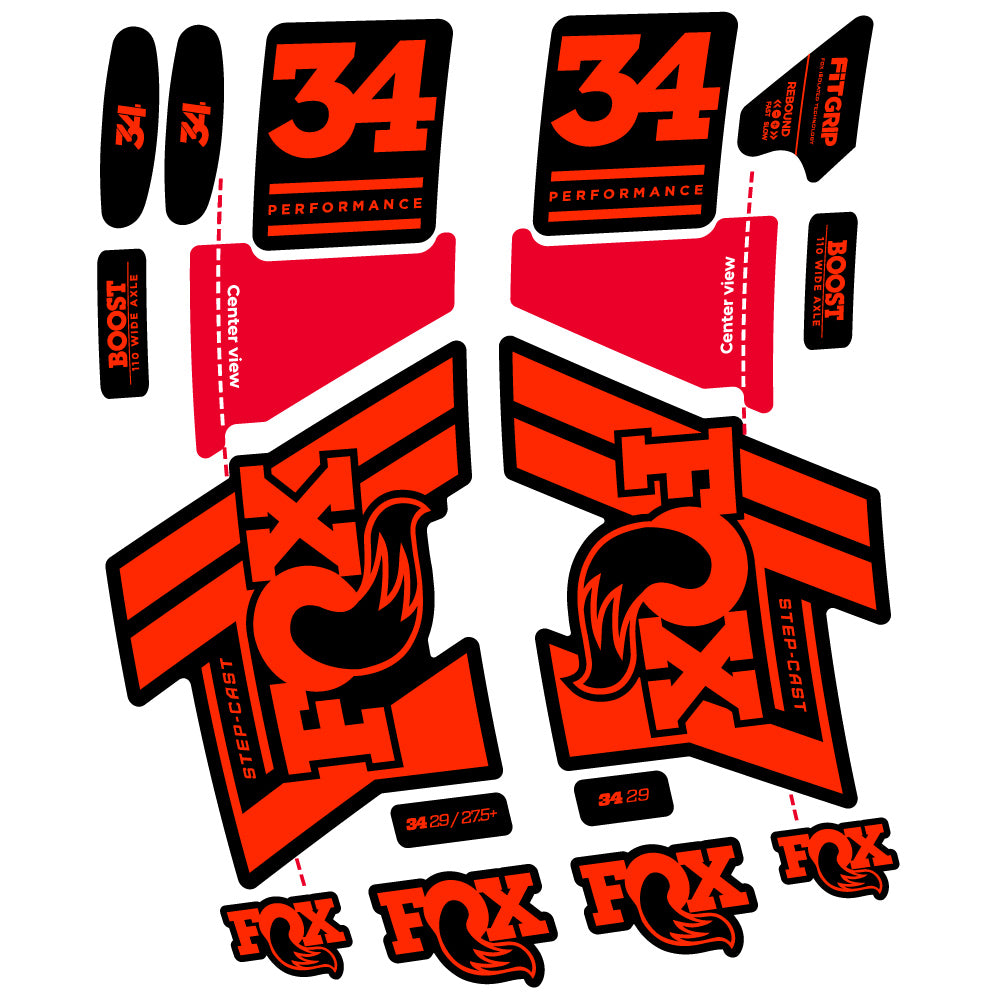 Aufkleber Fox 34 SC Performance 2019 Fahrradgabel Sticker Vinyl