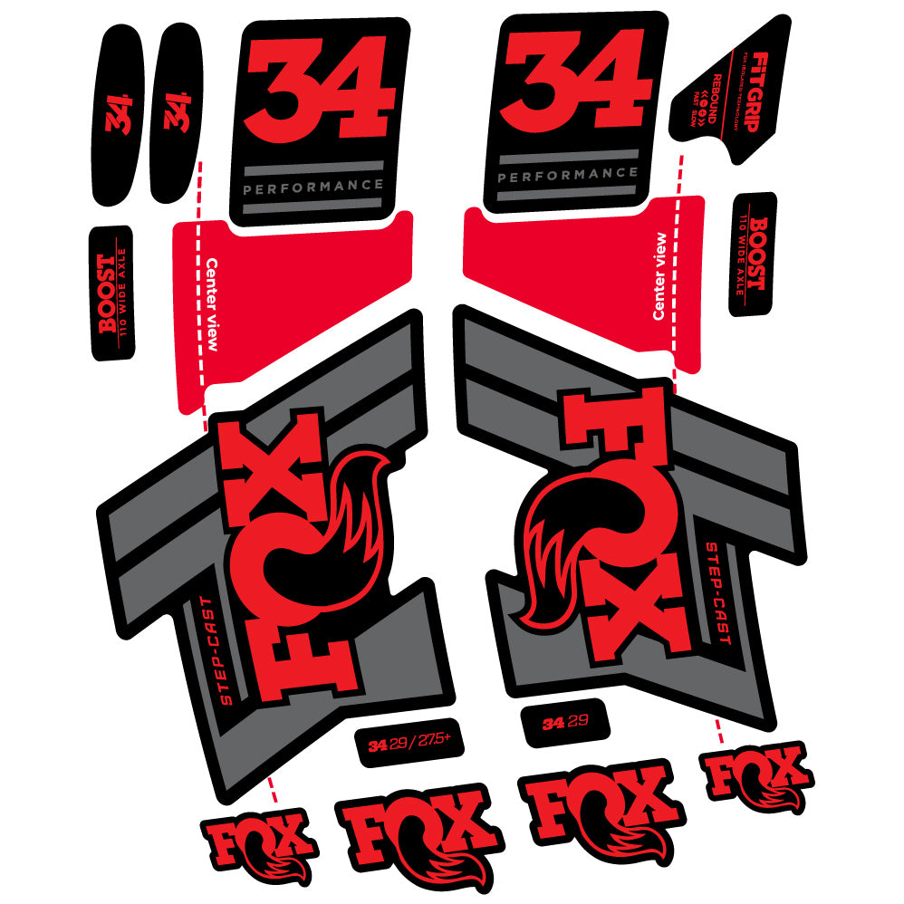 Aufkleber Fox 34 SC Performance 2019 Fahrradgabel Sticker Vinyl