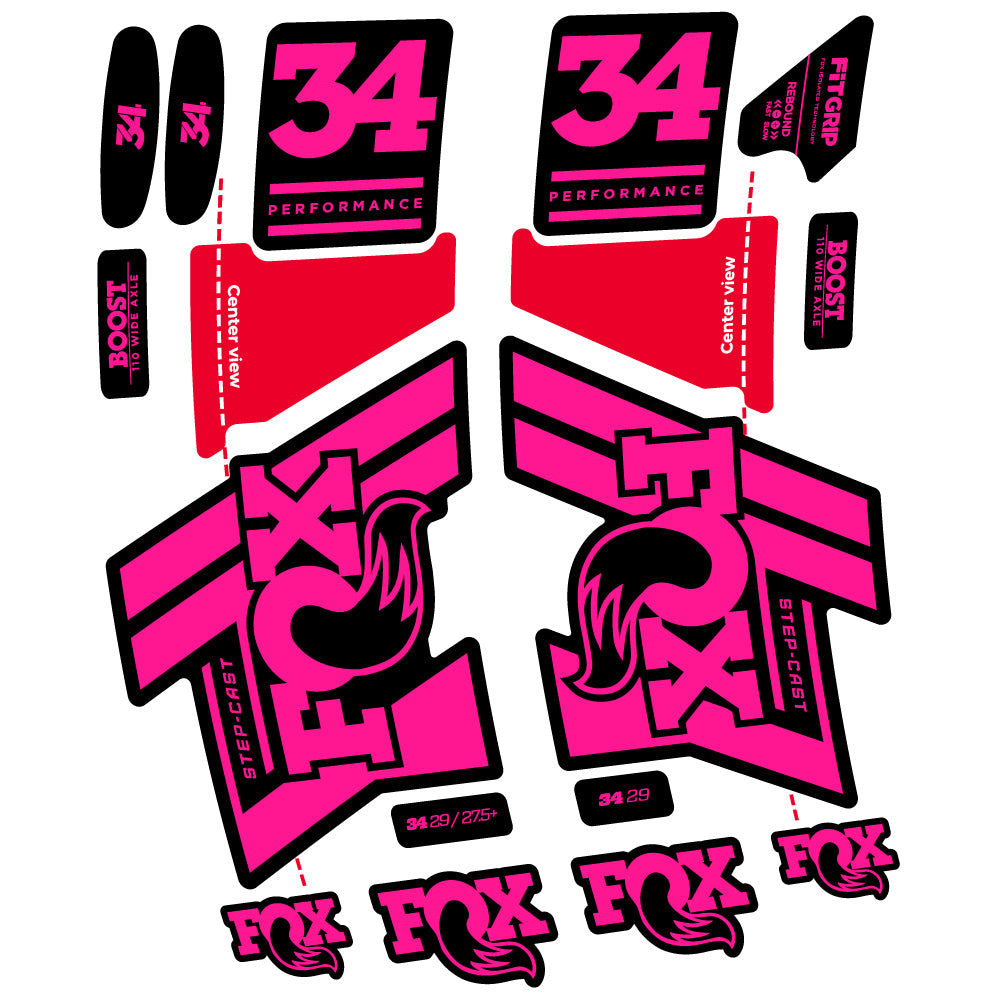 Aufkleber Fox 34 SC Performance 2019 Fahrradgabel Sticker Vinyl