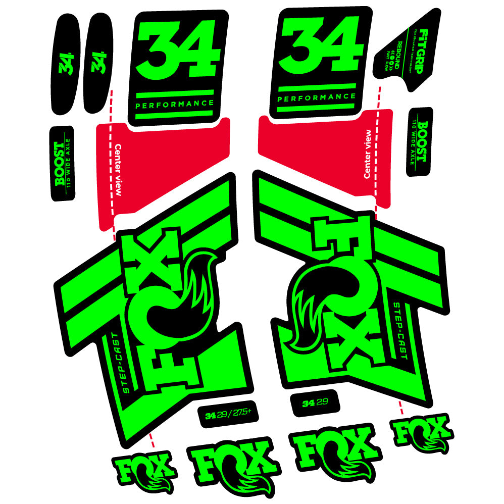 Aufkleber Fox 34 SC Performance 2019 Fahrradgabel Sticker Vinyl