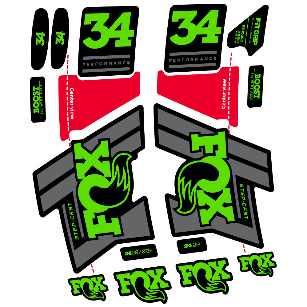 Aufkleber Fox 34 SC Performance 2019 Fahrradgabel Sticker Vinyl