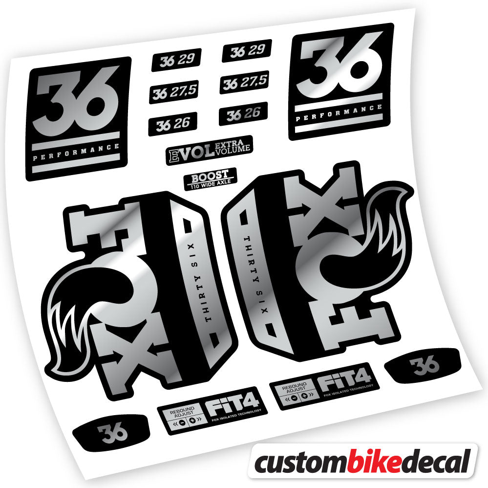 Vinyl-Aufkleber kompatibel mit Fox 36 Performance Fork 2018–2020 – langlebige individuelle Aufkleber