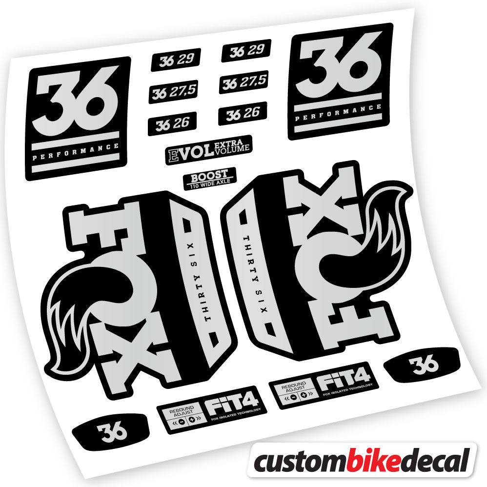 Vinyl-Aufkleber kompatibel mit Fox 36 Performance Fork 2018–2020 – langlebige individuelle Aufkleber