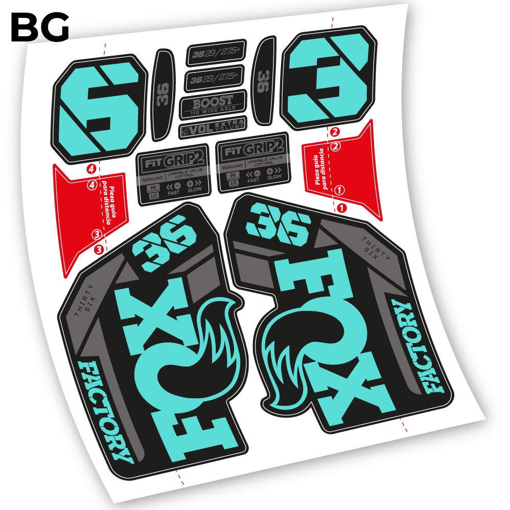 Decal, Fox 36 2021-2023, Bike Fork, sticker vinyl