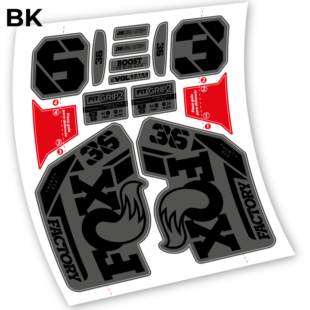 Decal, Fox 36 2021-2023, Bike Fork, sticker vinyl