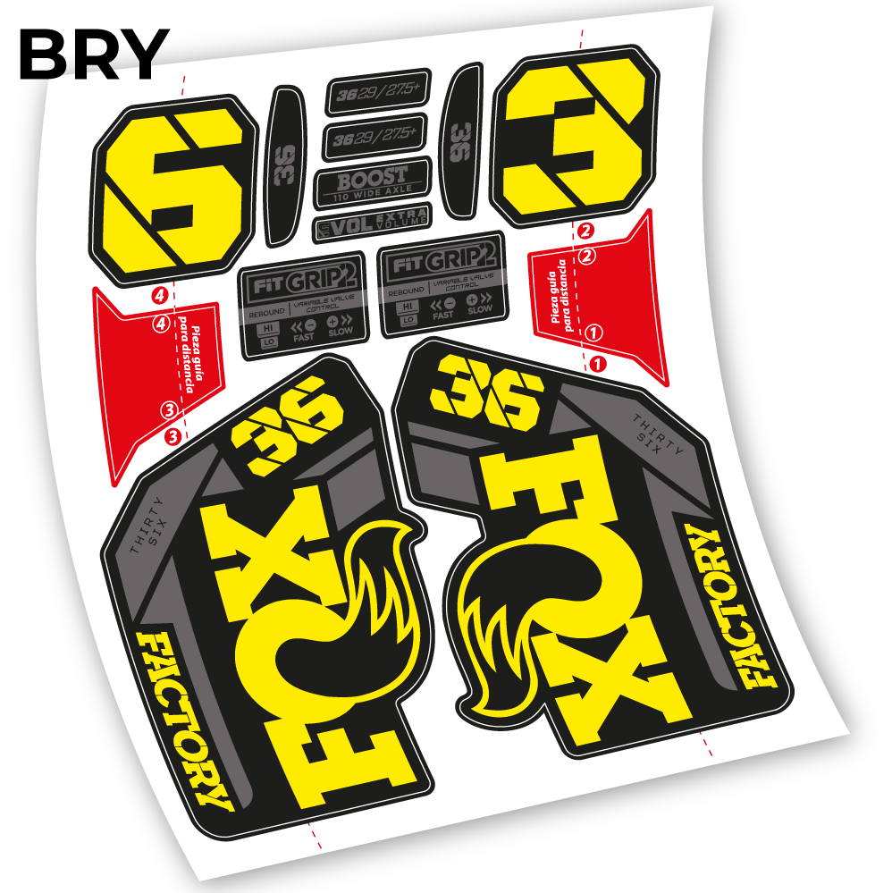 Decal, Fox 36 2021-2023, Bike Fork, sticker vinyl