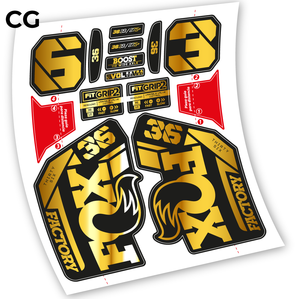 Decal, Fox 36 2021-2023, Bike Fork, sticker vinyl