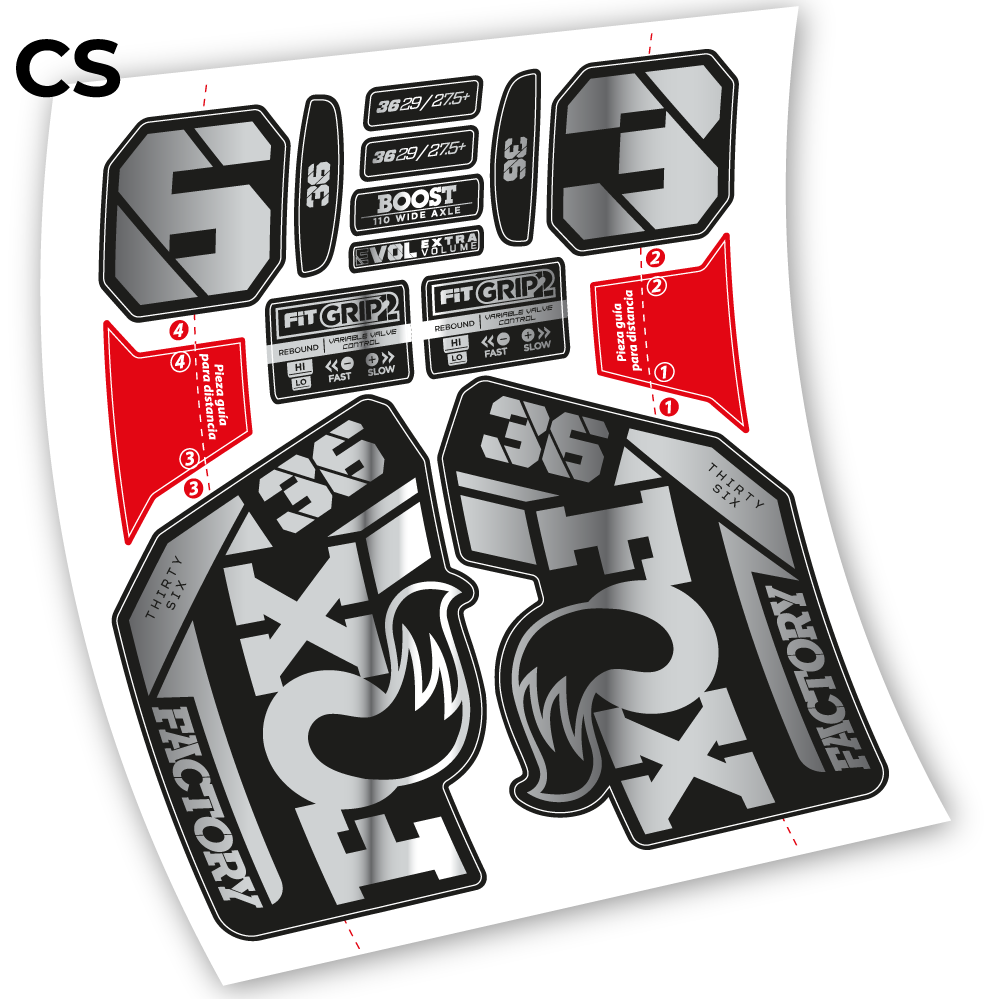 Decal, Fox 36 2021-2023, Bike Fork, sticker vinyl