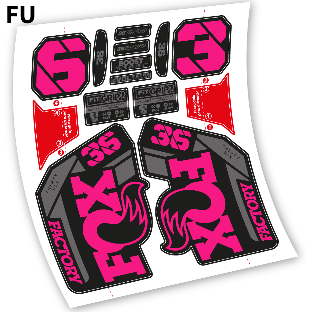 Decal, Fox 36 2021-2023, Bike Fork, sticker vinyl