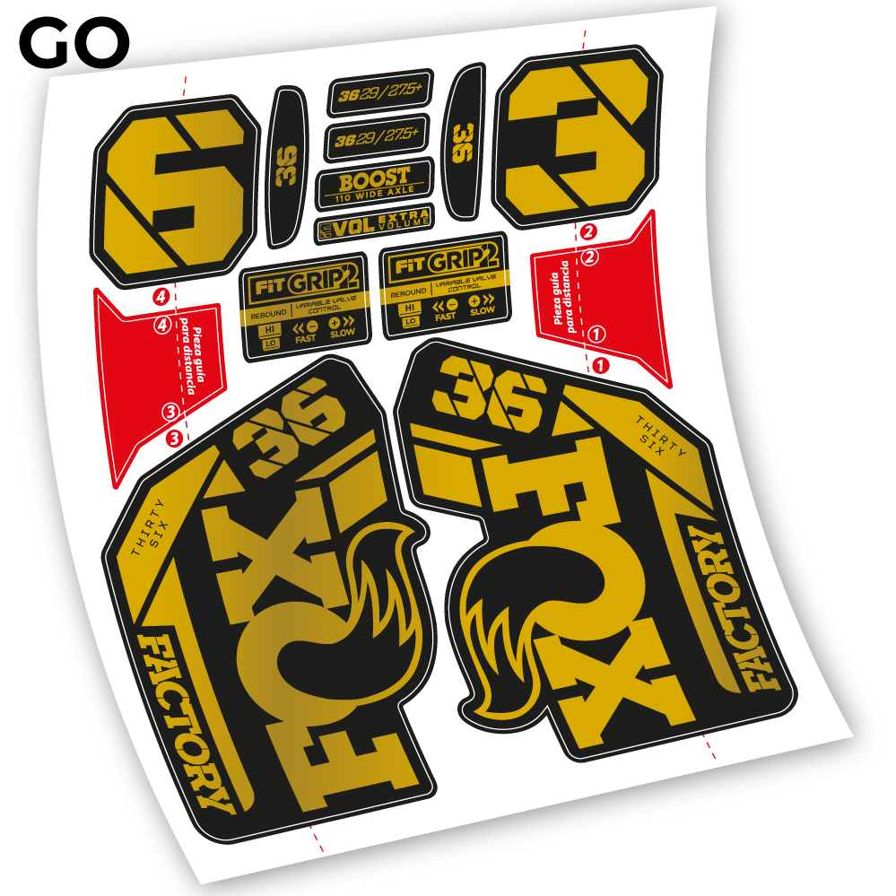 Decal, Fox 36 2021-2023, Bike Fork, sticker vinyl