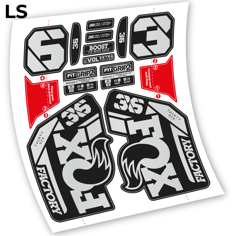 Decal, Fox 36 2021-2023, Bike Fork, sticker vinyl