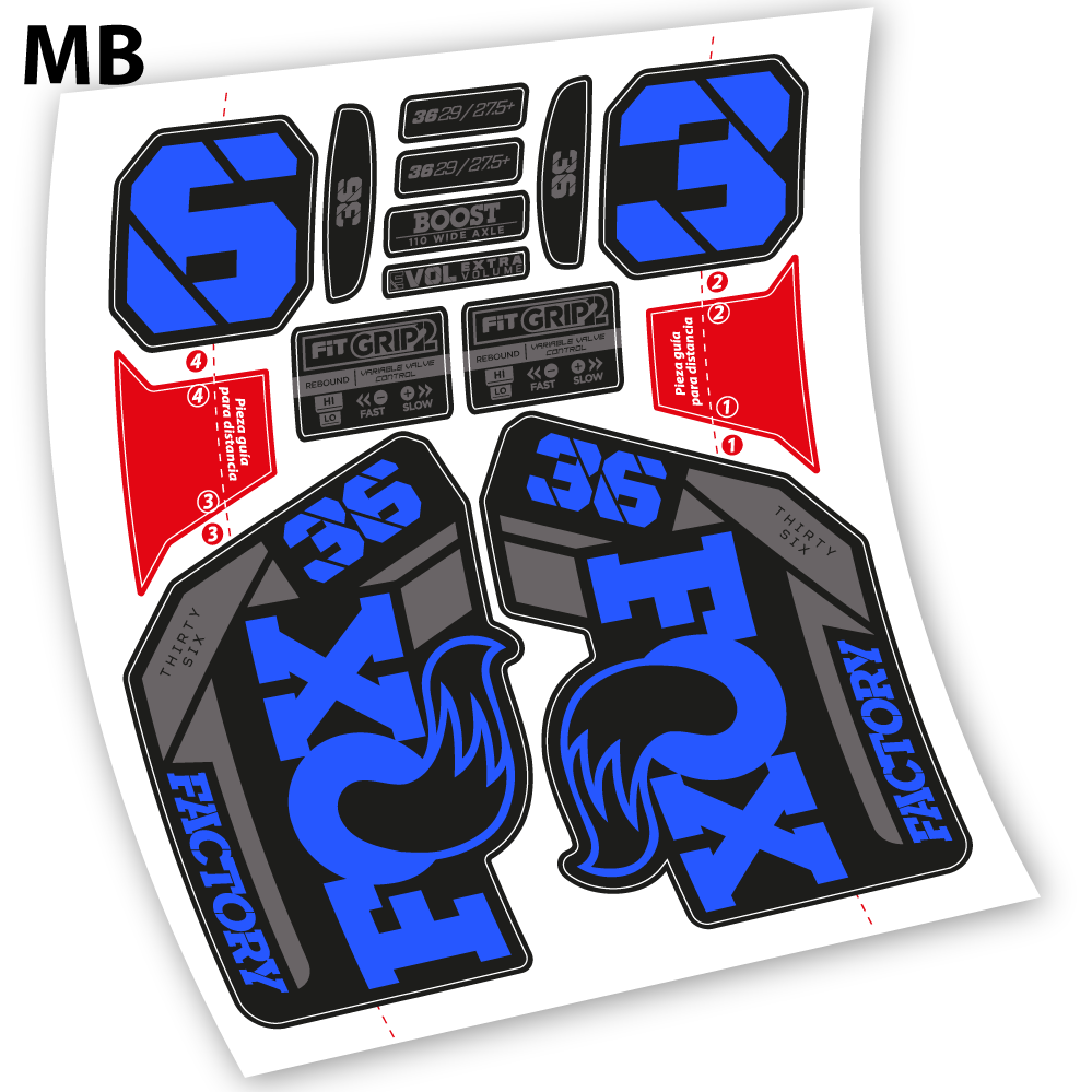 Decal, Fox 36 2021-2023, Bike Fork, sticker vinyl