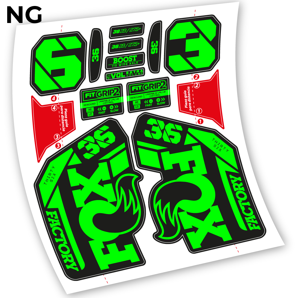 Decal, Fox 36 2021-2023, Bike Fork, sticker vinyl