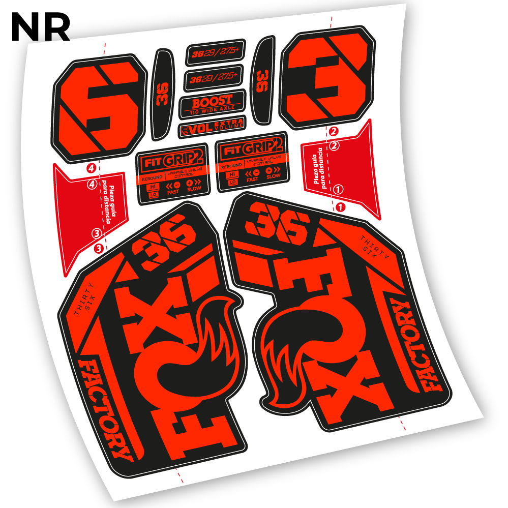 Decal, Fox 36 2021-2023, Bike Fork, sticker vinyl