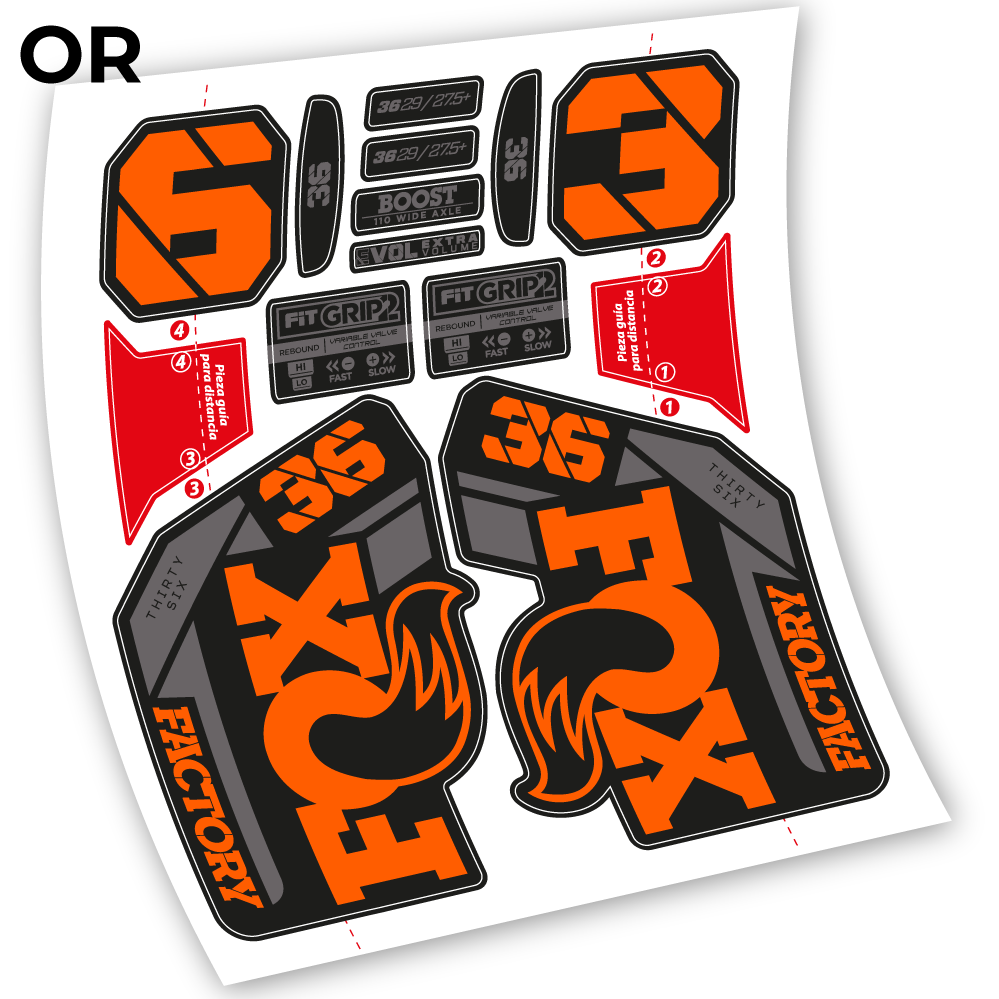 Decal, Fox 36 2021-2023, Bike Fork, sticker vinyl