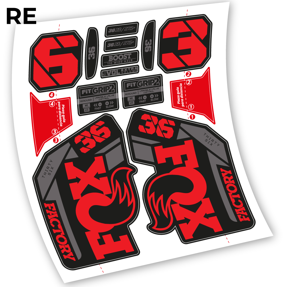 Decal, Fox 36 2021-2023, Bike Fork, sticker vinyl