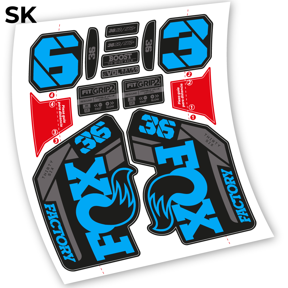 Decal, Fox 36 2021-2023, Bike Fork, sticker vinyl