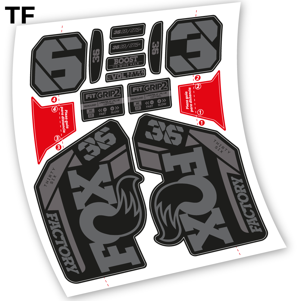 Decal, Fox 36 2021-2023, Bike Fork, sticker vinyl