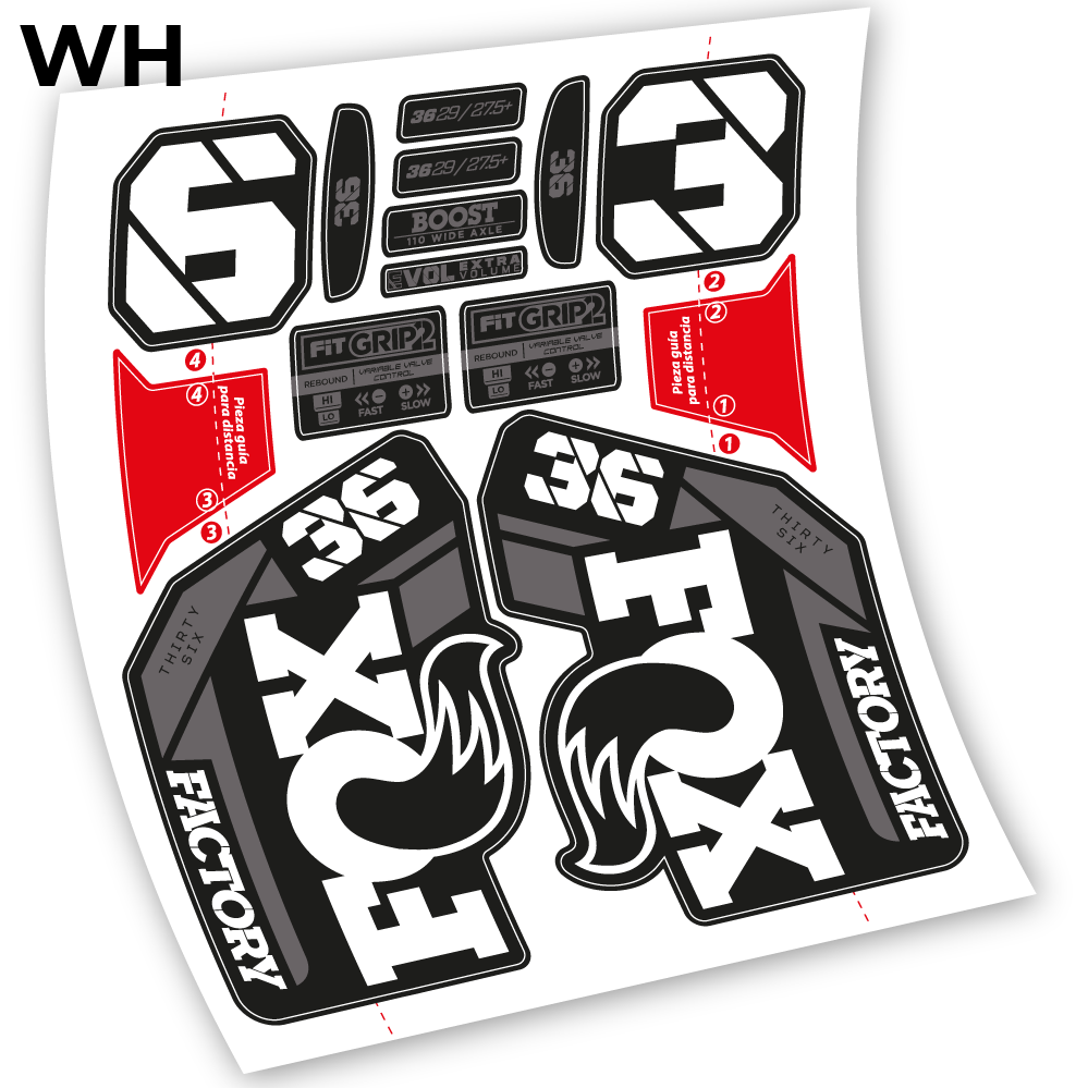 Decal, Fox 36 2021-2023, Bike Fork, sticker vinyl