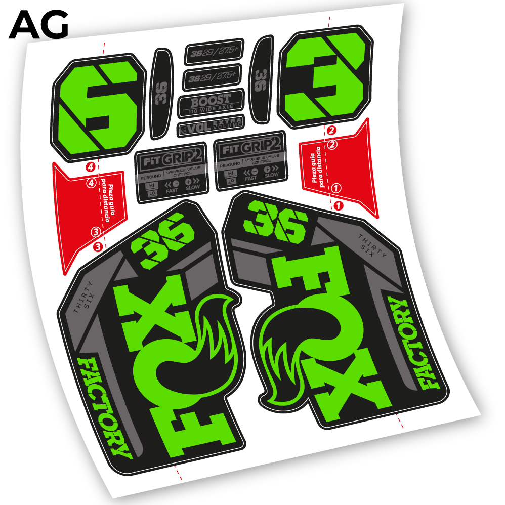 Decal, Fox 36 2021-2023, Bike Fork, sticker vinyl