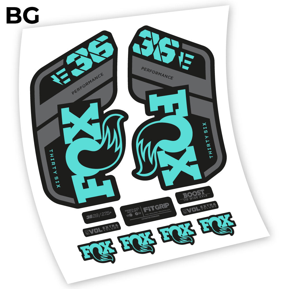 Aufkleber, Fox 36 E-Bike 2021, Fahrradgabel Sticker Vinyl