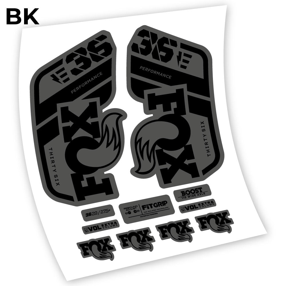 Aufkleber, Fox 36 E-Bike 2021, Fahrradgabel Sticker Vinyl