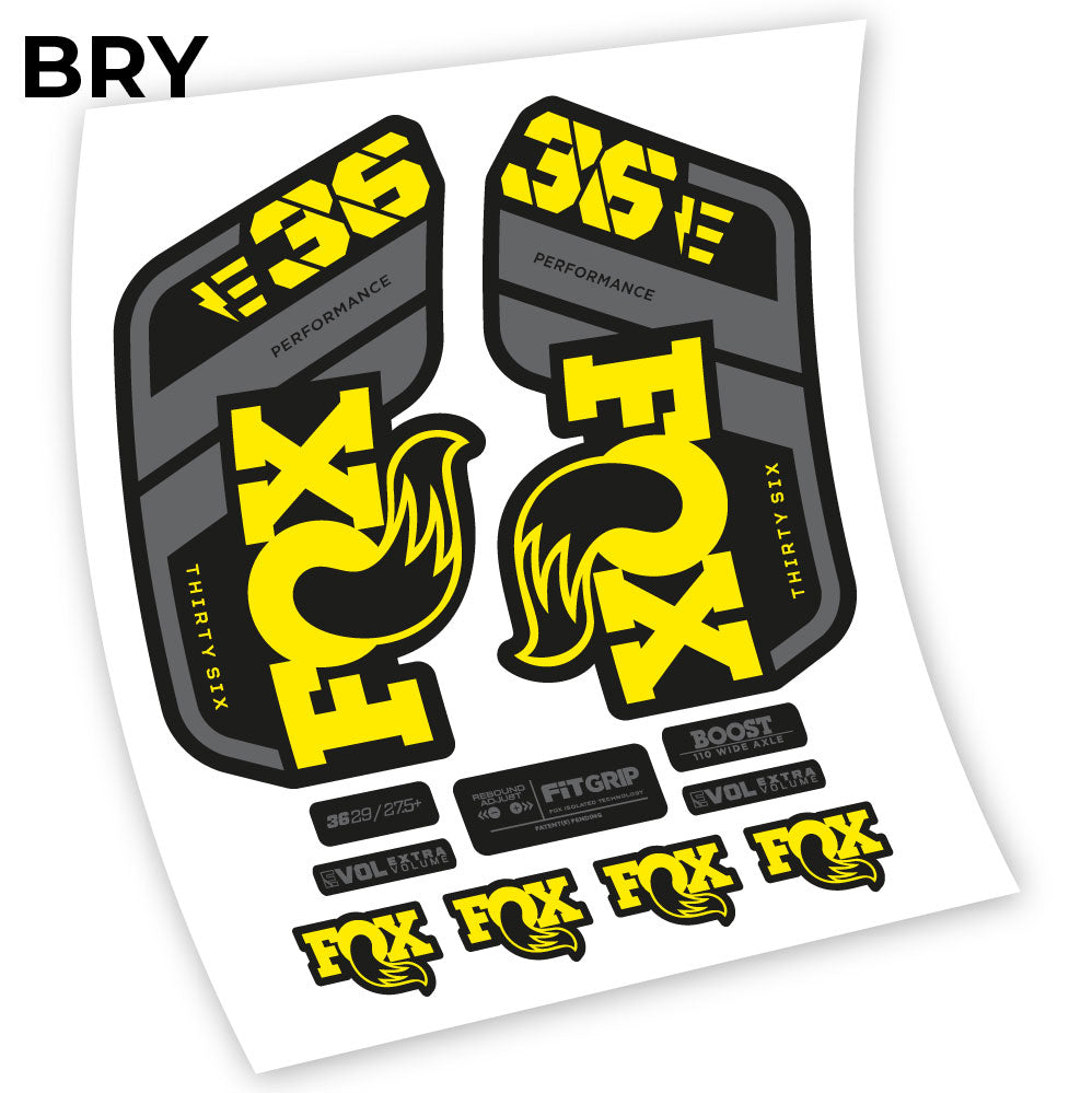 Aufkleber, Fox 36 E-Bike 2021, Fahrradgabel Sticker Vinyl